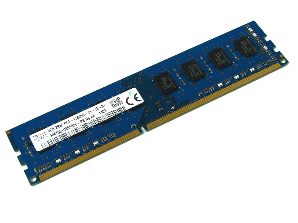 Hynix HMT351U6EFR8C-PB 4GB PC3-12800U-11-12-B1 2Rx8 1600MHz 240pin DIMM Desktop Non-ECC DDR3 Memory - Discount Prices, Technical Specs and Reviews