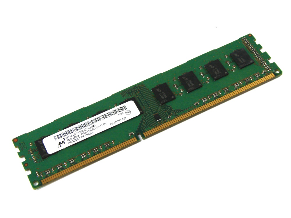Micron MT16JTF51264AZ-1G6M1 4GB PC3-12800-11-11-B1 1600MHz 2Rx8 240pin DIMM Desktop Non-ECC DDR3 Memory - Discount Prices, Technical Specs and Reviews