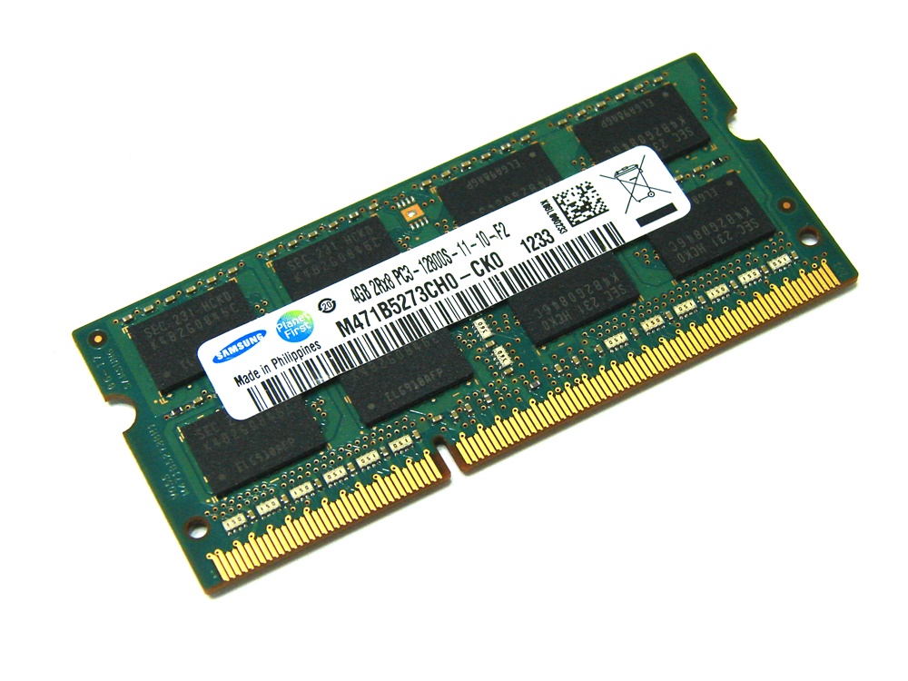 Samsung M471B5273CH0-CK0 4GB PC3-12800S-11-10-F2 1600MHz 204pin Laptop / Notebook SODIMM CL11 1.5V Non-ECC DDR3 Memory - Discount Prices, Technical Specs and Reviews