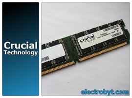 Crucial CT16M64S4D7E PC133U-222-542 128MB CL2 PC133 SDRAM Memory - Discount Prices, Technical Specs and Reviews