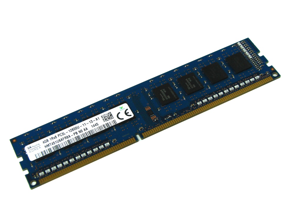 (image for) Hynix HMT451U6AFR8A-PB 4GB PC3L-12800U-11-13-A1 1Rx8 1600MHz 240pin DIMM Desktop Non-ECC DDR3 Memory - Discount Prices, Technical Specs and Reviews