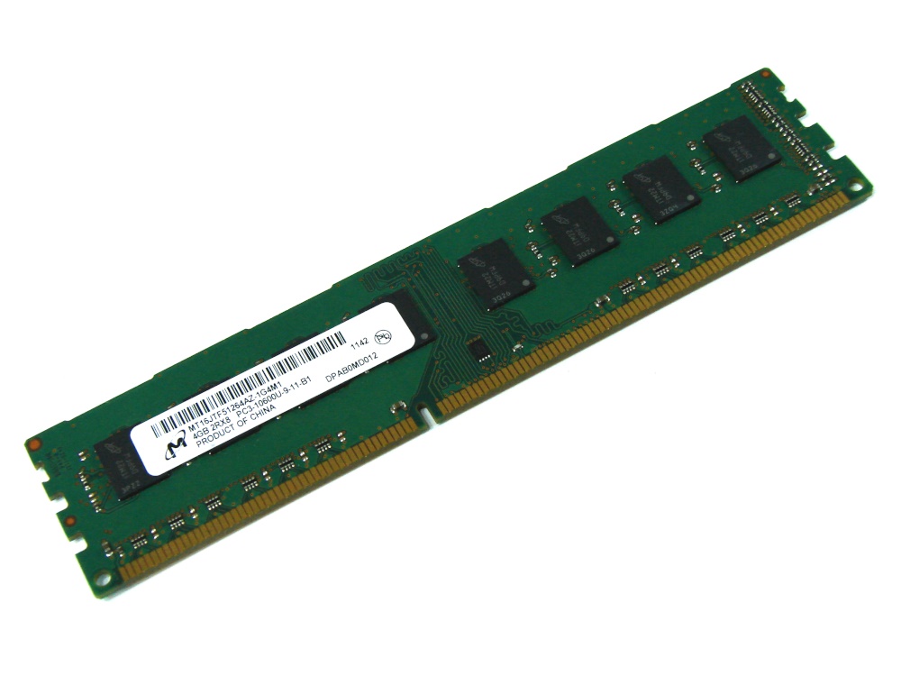 Micron MT16JTF51264AZ-1G4M1 4GB PC3-10600U-9-11-B1 1333MHz 2Rx8 240-pin DIMM Desktop Non-ECC DDR3 Memory - Discount Prices, Technical Specs and Reviews [Micron, MT16JTF51264AZ-1G4M1 4GB PC3-10600U-9-11-B1, 1333MHz, Non-ECC DDR3 Memory] - ...