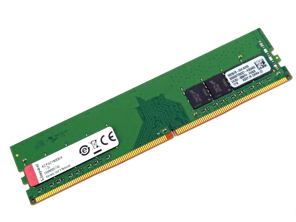 Kingston KCP421NS8/4 4GB 1Rx8 PC4-17000, 2133MHz, CL15, 1.2V, 288pin DIMM, Desktop DDR4 RAM Memory - Discount Prices, Technical Specs and Reviews