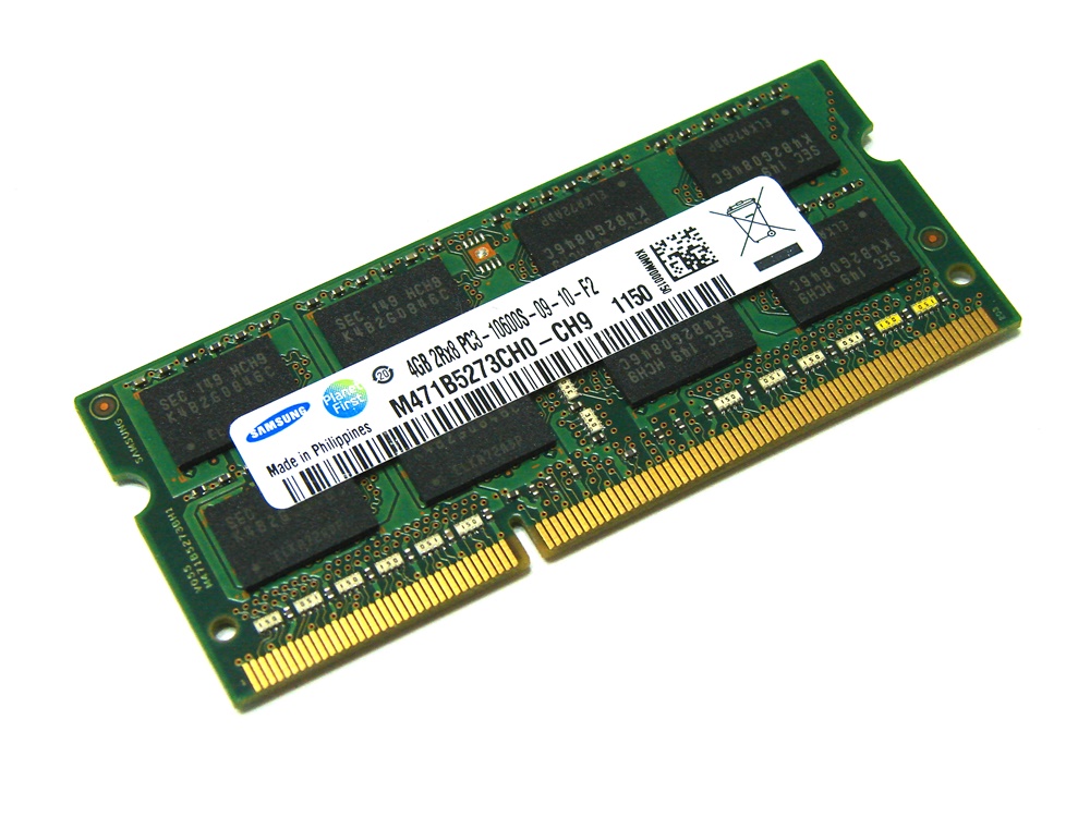 Samsung M471B5273CH0-CH9 4GB PC3-10600S-09-10-F2 2Rx8 1333MHz 204pin Laptop / Notebook SODIMM CL9 1.5V Non-ECC DDR3 Memory - Discount Prices, Technical Specs and Reviews