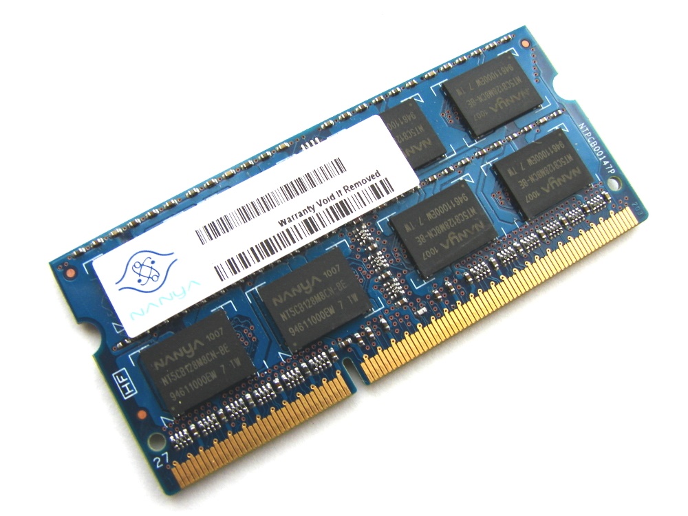 Nanya NT2GC64B8HC0NS-BE 2GB PC3-8500S-7-10-F2 2Rx8 1066MHz 204pin Laptop / Notebook SODIMM CL7 1.5V Non-ECC DDR3 Memory - Discount Prices, Technical Specs and Reviews