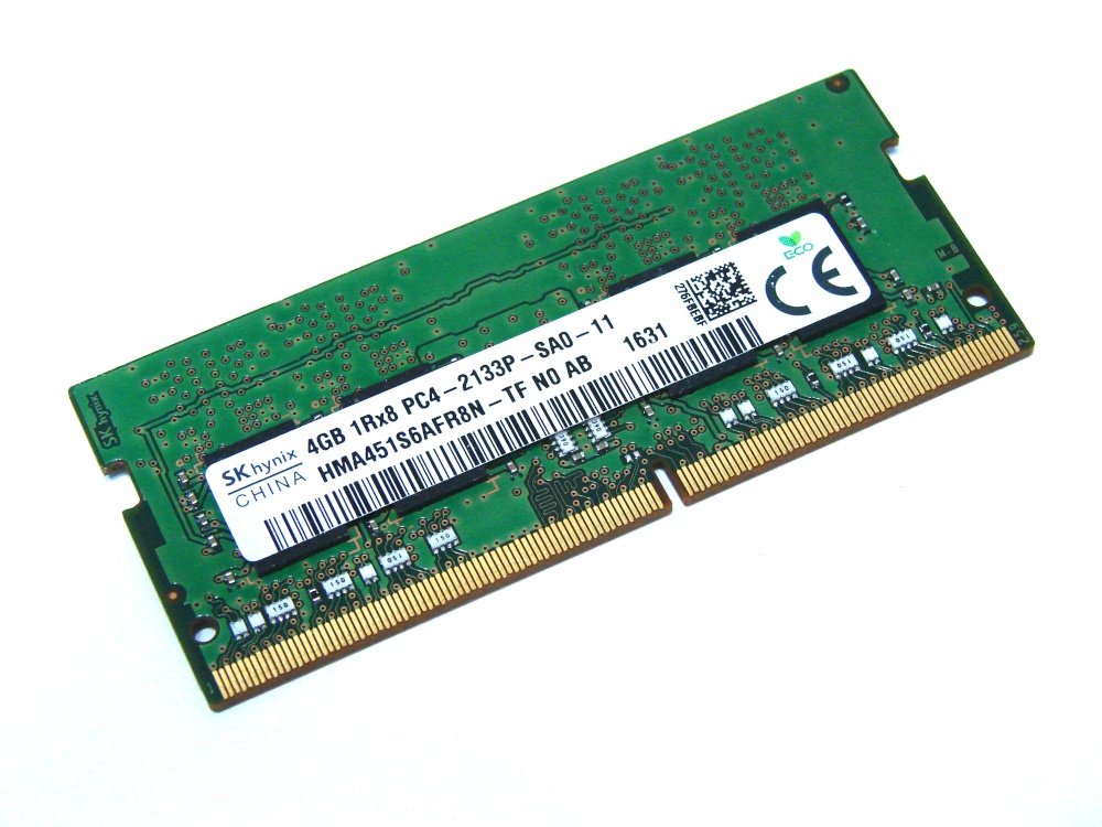 Hynix HMA451S6AFR8N-TF 4GB PC4-2133P-SA0-11 1Rx8 2133MHz PC4-17000 260pin Laptop / Notebook SODIMM CL15 1.2V Non-ECC DDR4 Memory - Discount Prices, Technical Specs and Reviews
