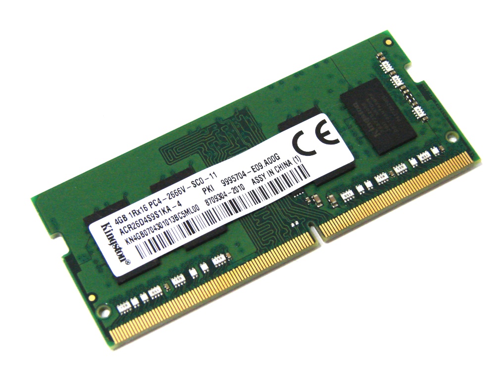 Kingston ACR26D4S9S1KA-4 4GB PC4-2666V-SC0-11 1Rx16 2666MHz PC4-21300 260pin Laptop / Notebook SODIMM CL19 1.2V Non-ECC DDR4 Memory - Discount Prices, Technical Specs and Reviews