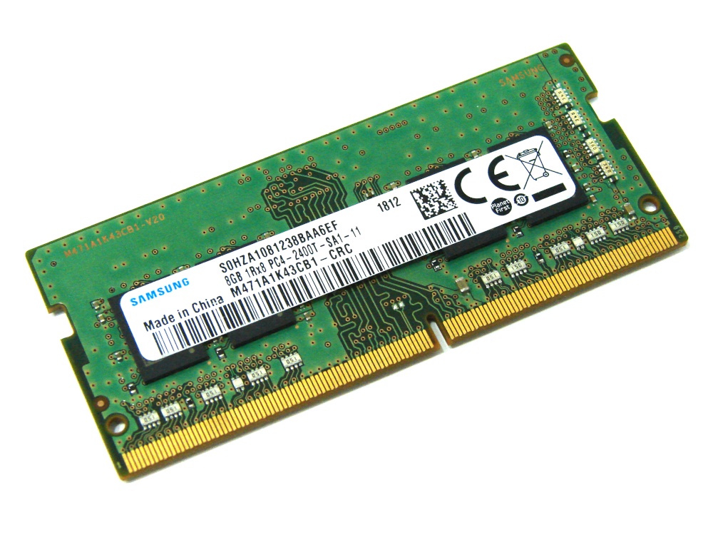 Samsung 8GB 1Rx8 PC4-2400T PC4-19200 DDR4-2400Mhz 260Pin 1.2V SODIMM Laptop  Memory RAM